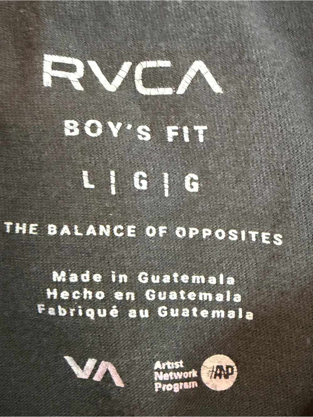 RVCA Snake Control Graphic T-Shirt - Black/Red - Size Boy’s L - Picture 7 of 7